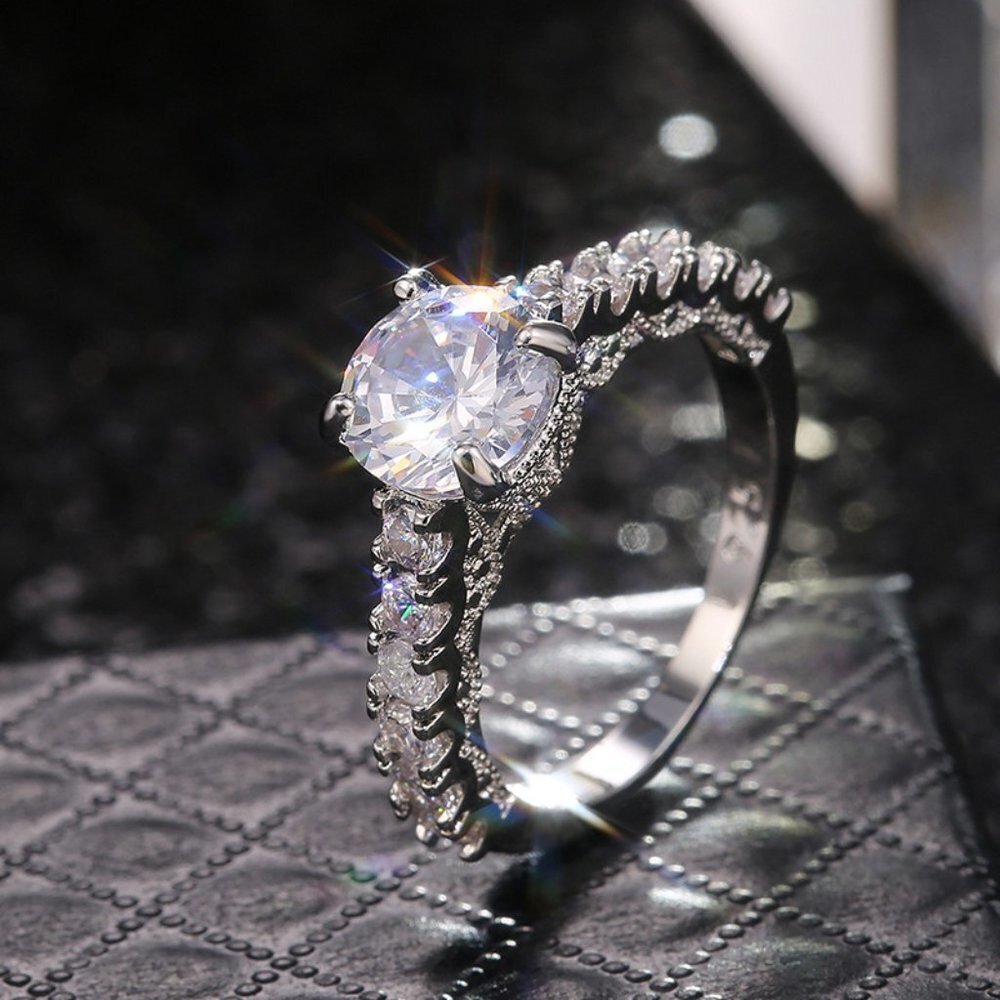 🎀 Retro Cubic Round Gemstone Sun Flower Vintage Rings for Women, PD316